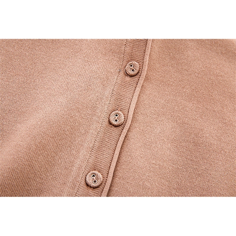 ARDLTME Knitting Cardigan Women Coat Solid 27 Color Spring and Autumn Fashion VNeck Long Sleeve Croche Knit Sweater Coat Tops T200319