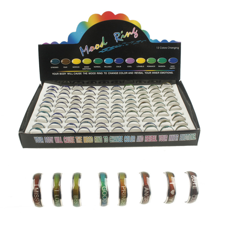 100pcs/lot Stainless steel Rings mix size mood rings changes color to your temperature reveal your inner emotion, Silver
100pcs/lot Stainless steel Rings mix size mood rings changes color to your temperature reveal your inner emotion, Silver