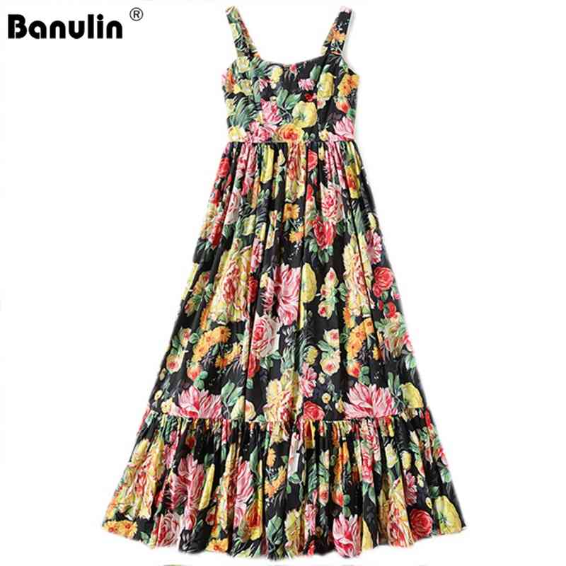 Summer Runway Designer Spaghetti Strap Boho Dresses Women's Square Collar Sleeveless Floral Print Long Party Dress Vestdio 210603, As picture
Summer Runway Designer Spaghetti Strap Boho Dresses Women's Square Collar Sleeveless Floral Print Long Party Dress Vestdio 210603, As picture
