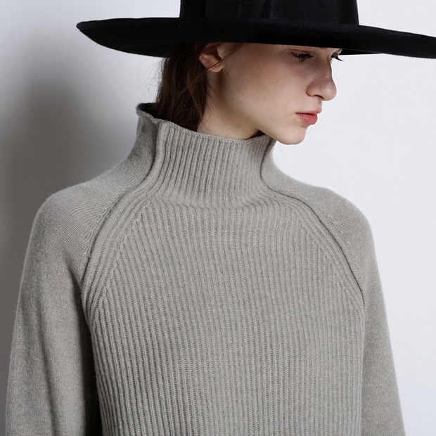 New Arrival Autumn Winter Cashmere Sweater Women High-Collar Thickened Pullover Loose Sweater Knitted Wool Shirt Female Jumper 210218