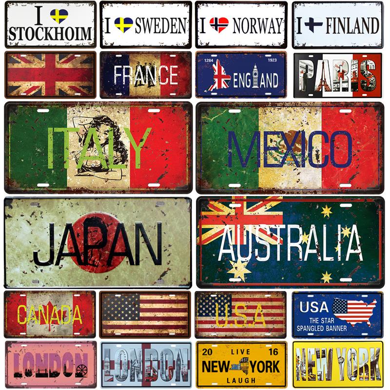 New Country Flag License Plate Store Bar Wall Decoration Tin Sign Vintage Metal Sign Home Decor Painting Plaques Poster
New Country Flag License Plate Store Bar Wall Decoration Tin Sign Vintage Metal Sign Home Decor Painting Plaques Poster