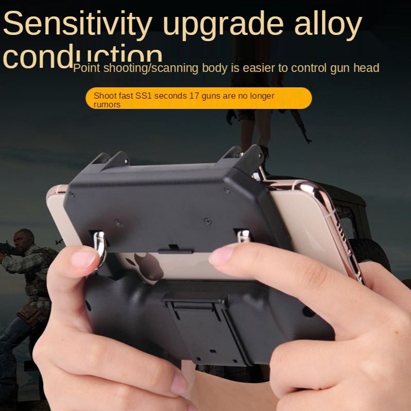 W11+ PUGB Mobile Game Controller Free Fire PUBG Mobile Joystick Gamepad Metal L1R1 Shooter Joystick for IOS Android Mobile Phone