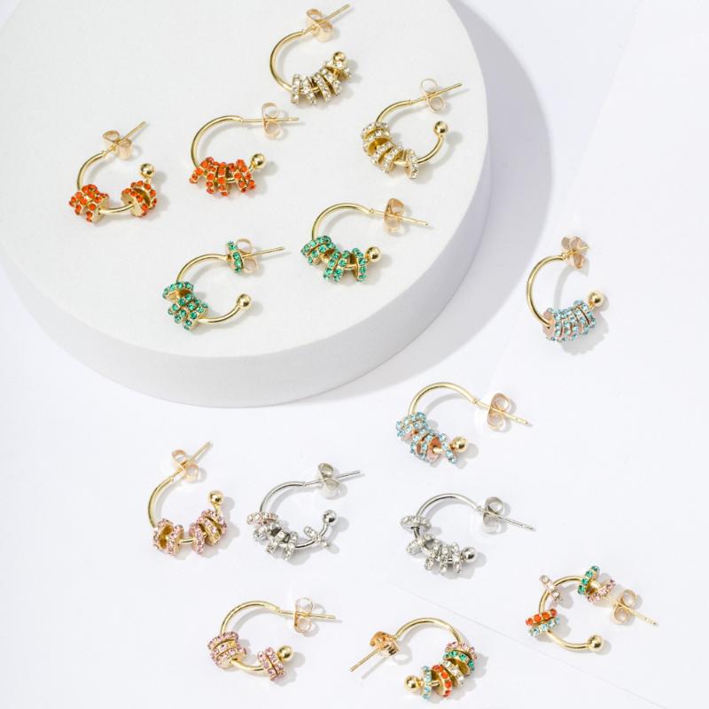 Hoop & Huggie C-shaped Round Piercing Earrings Colorful Crystal Circle Ornaments Women Jewelry Vintage Bohemian Accessories
Hoop & Huggie C-shaped Round Piercing Earrings Colorful Crystal Circle Ornaments Women Jewelry Vintage Bohemian Accessories