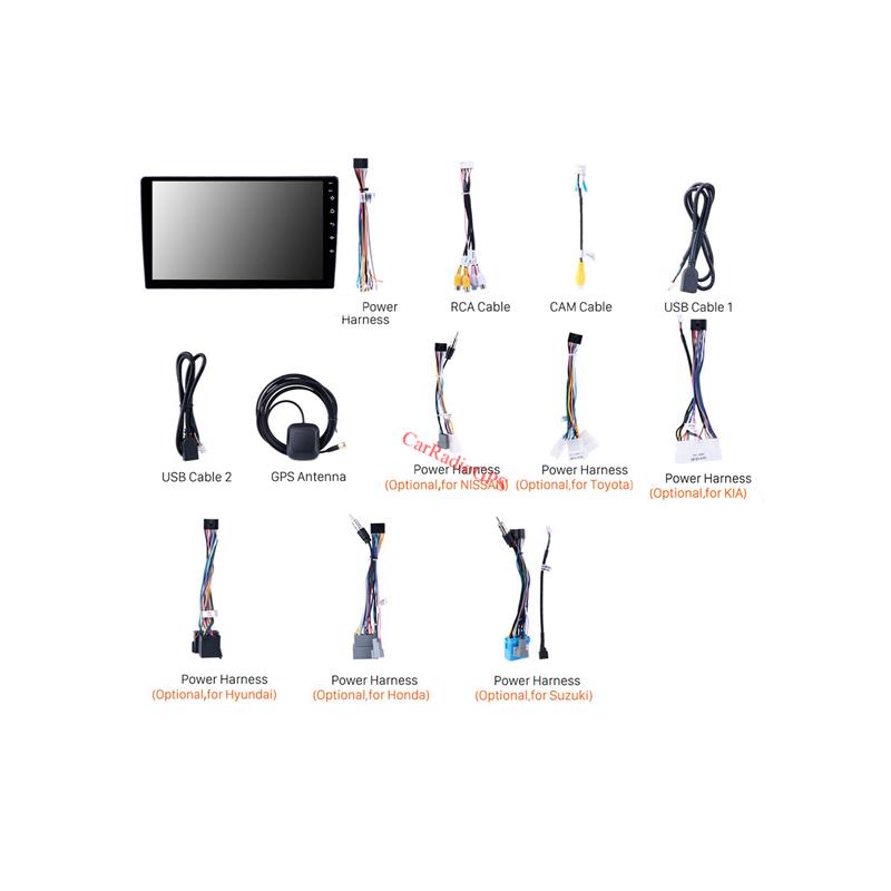 9 Inch Car Dvd Player Universal Touch Screen Radio with Fm Gps Music 1080p Video Wifi Bt Mirror Link 32G