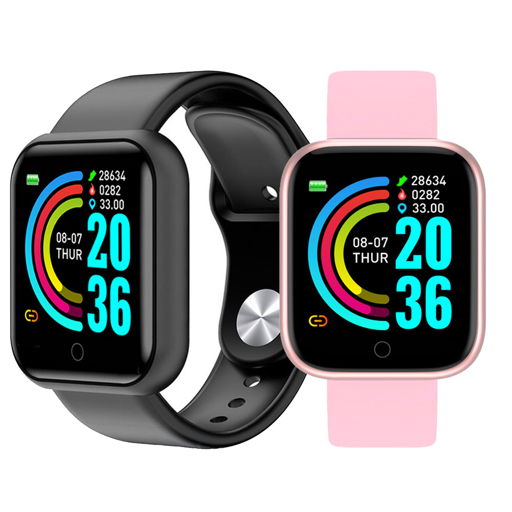 Y68 Smart Watch D20 Waterproof Heart Rate Monitor Bluetooth Blood Pressure Fitness Tracke Smartwatch for IOS Android