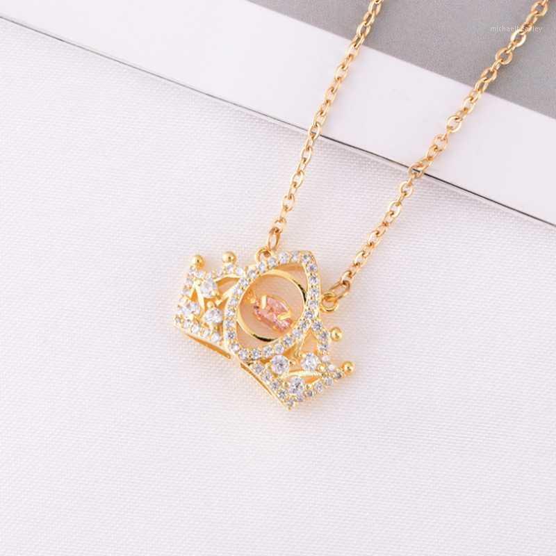 Chains 316L Stainless Steel Simple Inlaid Zircon Crown Pendant Charm Chain Choker Necklace For Women Fashion Fine Jewelry SAN796
Chains 316L Stainless Steel Simple Inlaid Zircon Crown Pendant Charm Chain Choker Necklace For Women Fashion Fine Jewelry SAN796