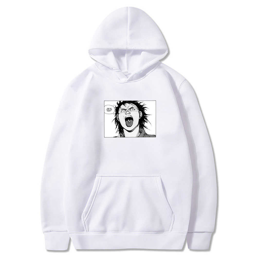 2021 New 90s Japanese Comics Akira Pattern Print Hoodie Men Hip Hop Style Hoodies Male Harajuku Cartoon Hooded Sweatshirt Tops H0823