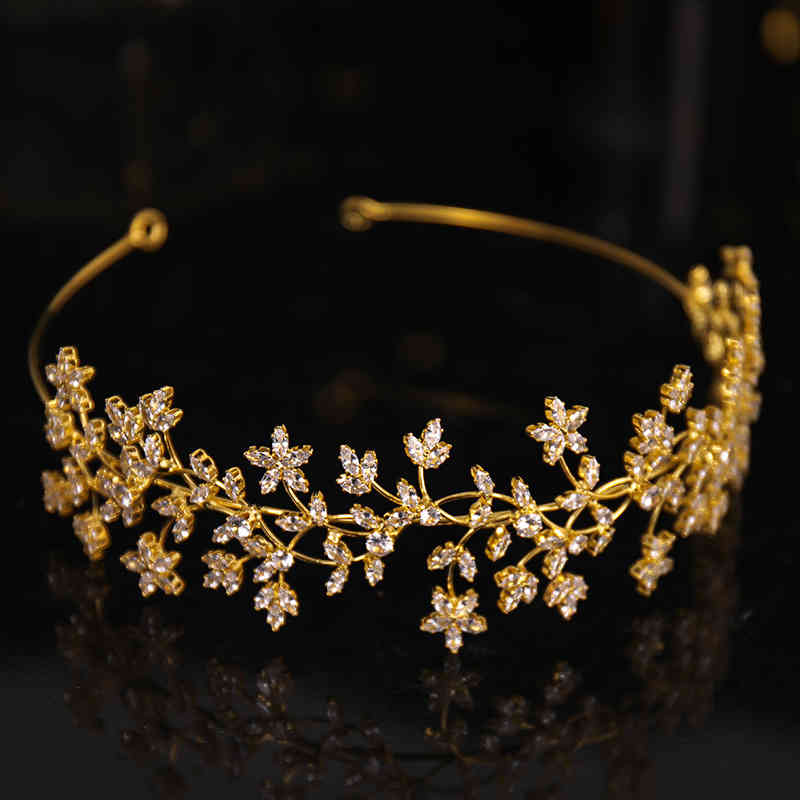 Wedding Hair Jewelry Accessories Niancan Zircon Crown Headband High-end Crystal Headdress Bride Dress