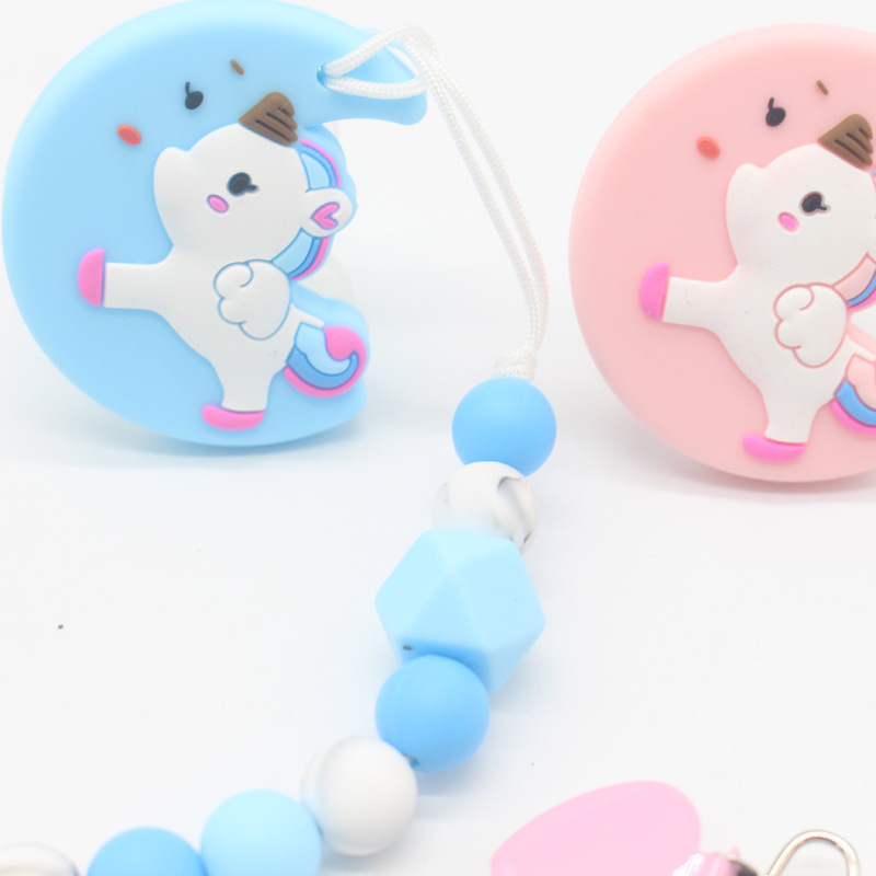 Baby silicone pacifier chain baby clench teeth grinding teeth chain comfort gum to prevent chain drop