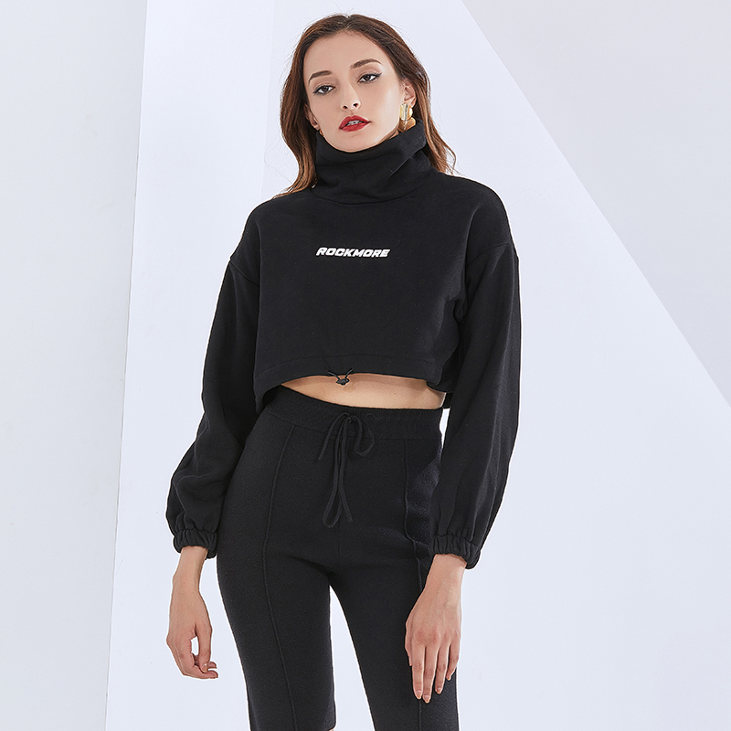 Patchwork Letter Sweatshirt For Women Turtleneck Long Sleeve Casual Short Tops Female 2021 Fall Fashion New Stylish, Black
Patchwork Letter Sweatshirt For Women Turtleneck Long Sleeve Casual Short Tops Female 2021 Fall Fashion New Stylish, Black