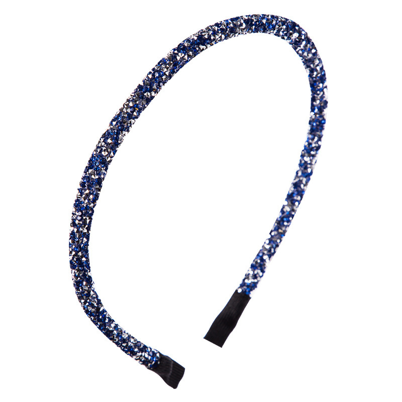 Wholesale-Women's simple crystal rhinestone hair band multicolor thin edge all-match headband girls' heart hair accessories