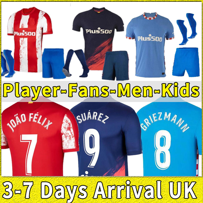 21 22 Atletico Soccer Jerseys de Madrids JOÃO FÉLIX 2021 2022 full set Suarez CORREA KOKE Dembélé Carrasco M.LLORENTE SAUL GODIN DIEGO COSTA Kids Kit player version sock, Home+patch
21 22 Atletico Soccer Jerseys de Madrids JOÃO FÉLIX 2021 2022 full set Suarez CORREA KOKE Dembélé Carrasco M.LLORENTE SAUL GODIN DIEGO COSTA Kids Kit player version sock, Home+patch