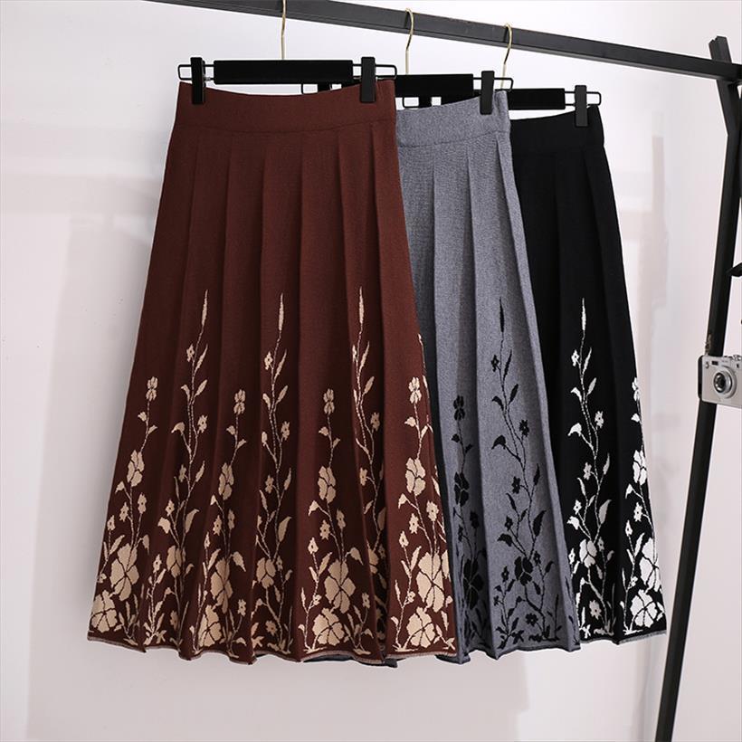 Floral Knitted Long Pleated Plus Womens Skirts Large Size Korean Oversized Vintage Woman Clothes Lady Trendy D0430, Black
Floral Knitted Long Pleated Plus Womens Skirts Large Size Korean Oversized Vintage Woman Clothes Lady Trendy D0430, Black