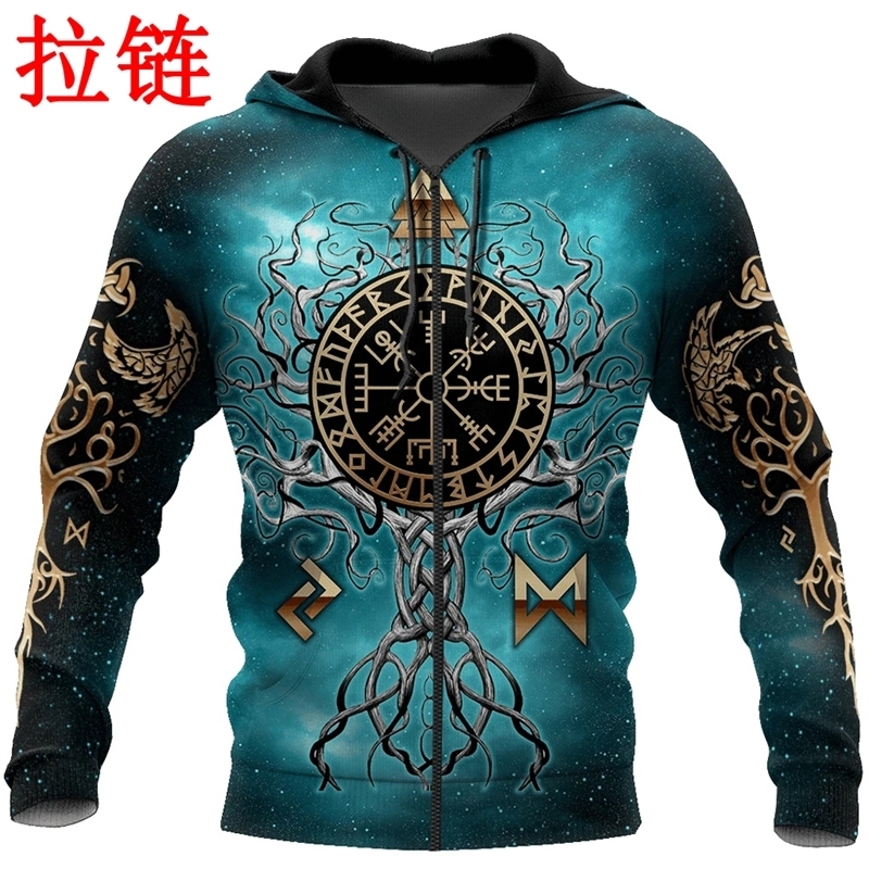 Yggdrasil - Norse Tree Of Life Viking symbol 3D Printed Hoodie Harajuku Streetwear Pullover Unisex Casual Jacket Tracksuit 201104
