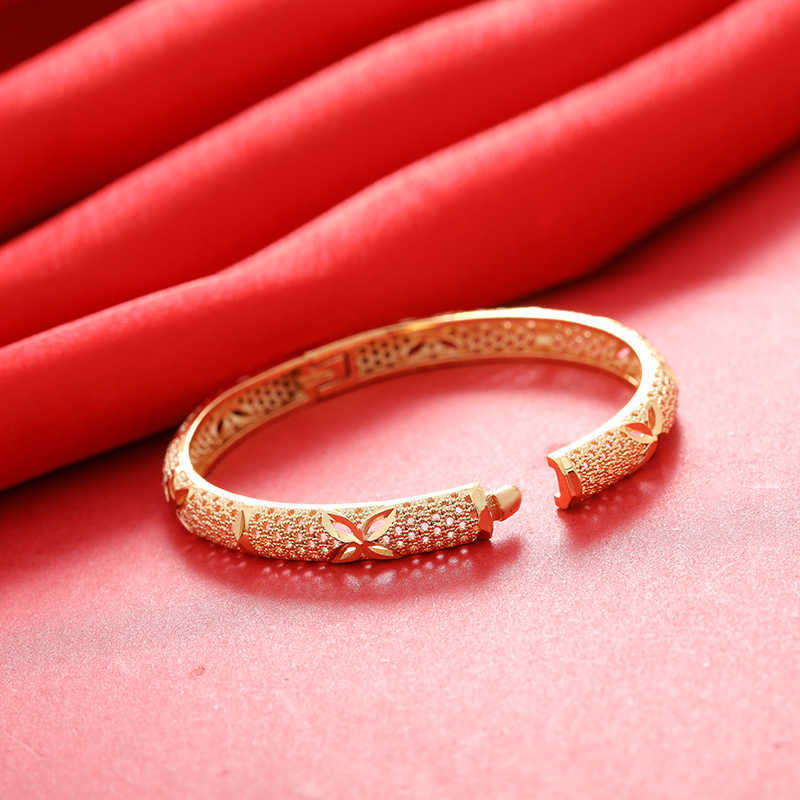 4pcs/Lot Gold Bracelet 4-10 Baby Girls Child Dubai Circle Bangles Jewelry Arab Middle Eastern African Fashion Metal Bangle 210918
