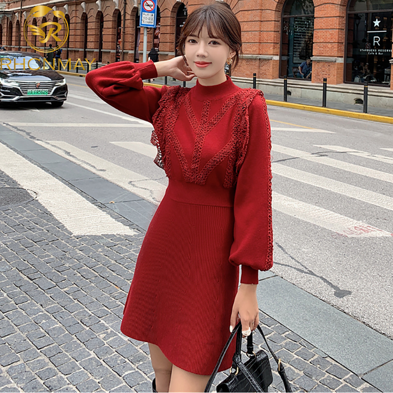 2021 autumn and winter new sweater half high collar splicing lace elegant temperament long sleeve dressswimwear bathing suits swimsuit, Black;gray
2021 autumn and winter new sweater half high collar splicing lace elegant temperament long sleeve dressswimwear bathing suits swimsuit, Black;gray