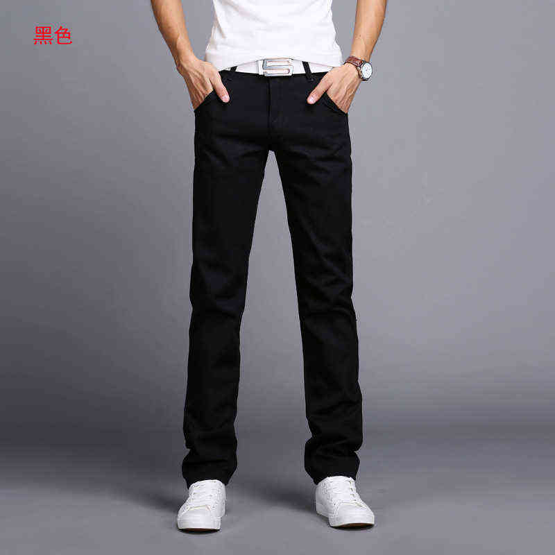 Spring autumn Casual Pants Men Cotton Slim Fit Chinos Fashion Trousers Male Clothing 9 colors Plus Size 28-38 211218