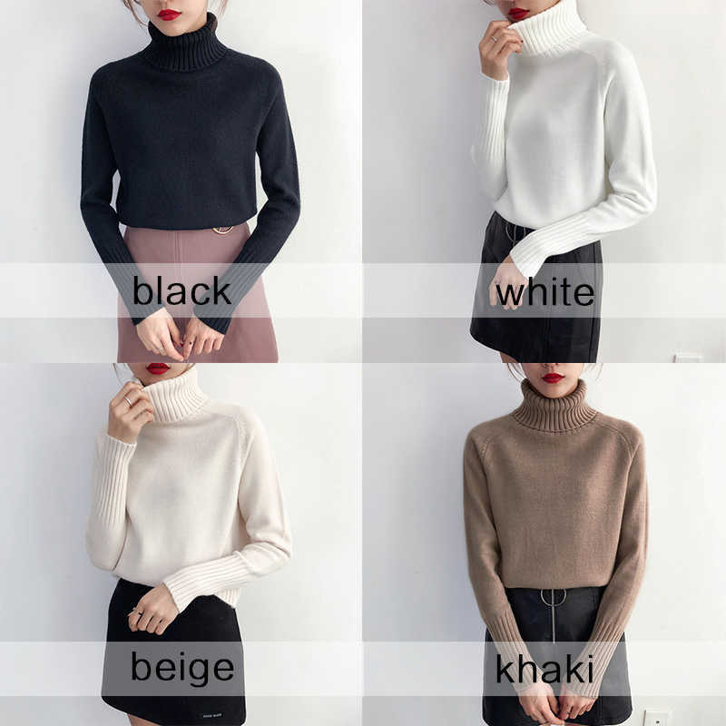 SURMIITRO Cashmere Knitted Sweater Women Autumn Winter Korean Turtleneck Long Sleeve Pullover Female Jumper Green Knitwear 211018