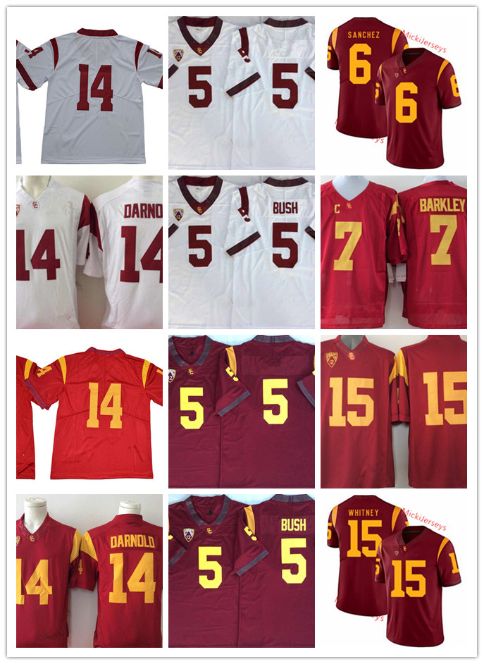 Mens USC Trojans #5 Reggie Bush Football Jersey #2 Robert Woods 6 Mark Sanchez #42 Ronnie Lott #15 Isaac Whitney #14 Sam Darnold USC Jersey, Black
Mens USC Trojans #5 Reggie Bush Football Jersey #2 Robert Woods 6 Mark Sanchez #42 Ronnie Lott #15 Isaac Whitney #14 Sam Darnold USC Jersey, Black