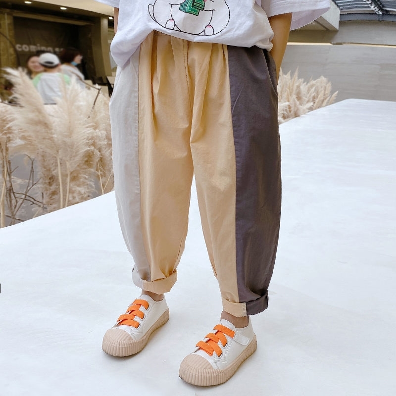 Boys' pants summer thin section cotton loose western style nine children P4586 210622