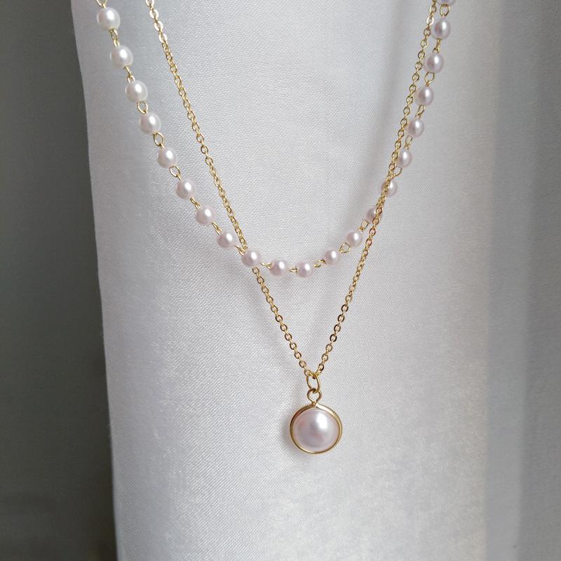 Pendant Necklaces DZOT 2021 Fashion Simple Necklace Double Layer Lady Circle Pearl Collarbone Chain For Women Ceremony Party Environment
Pendant Necklaces DZOT 2021 Fashion Simple Necklace Double Layer Lady Circle Pearl Collarbone Chain For Women Ceremony Party Environment