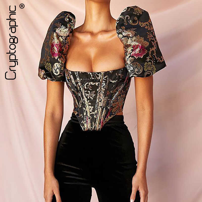Cryptographic Square Collar Jacquard Boned Bustier Crop Tops Shirt Puff Sleeve Sexy Backless Shirts Blouse Women Zipper Elegant 200924, As seen
Cryptographic Square Collar Jacquard Boned Bustier Crop Tops Shirt Puff Sleeve Sexy Backless Shirts Blouse Women Zipper Elegant 200924, As seen