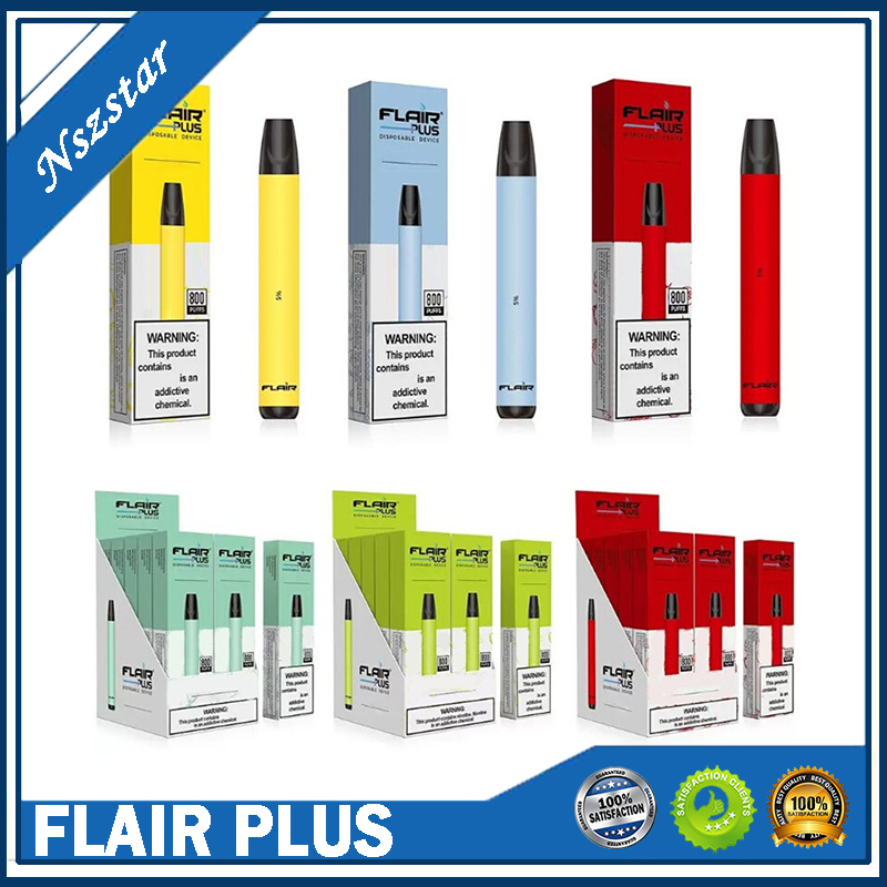 Flair Plus Disposable E-cigarettes Device Kit 800 Puffs 550mAh Battery 3.5ml Pre-filled Cartridge Pod Stick Vape Pen Vs Puff Bar Bang XXL
Flair Plus Disposable E-cigarettes Device Kit 800 Puffs 550mAh Battery 3.5ml Pre-filled Cartridge Pod Stick Vape Pen Vs Puff Bar Bang XXL