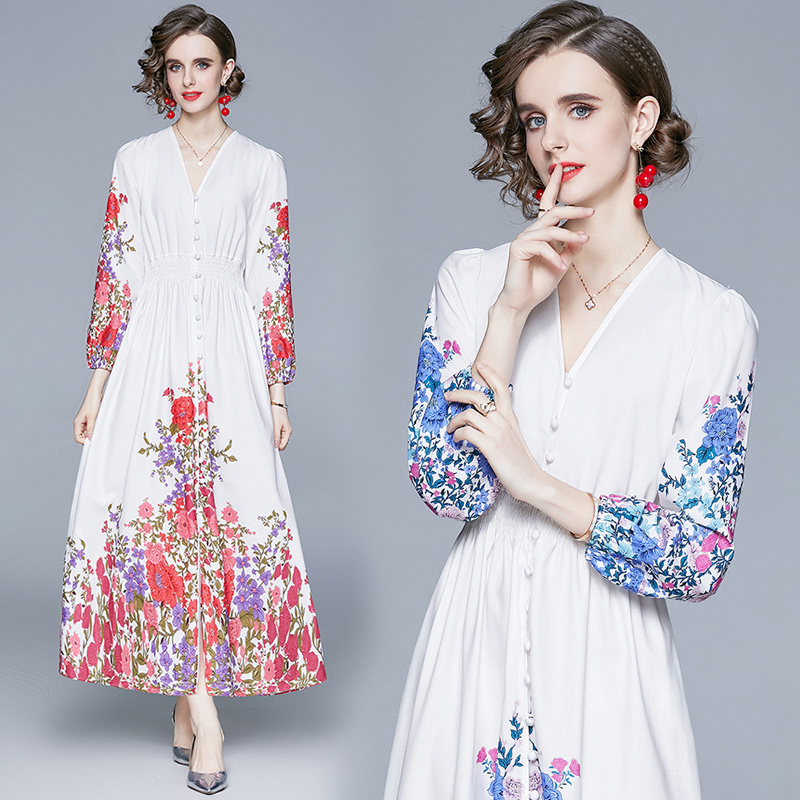 Women Spring Designer Elegant Sexy V Neck Shirt Long Dress Female Elegant Party Robe Lady Floral Print Holiday Dresses Vestidos 210525, Red
Women Spring Designer Elegant Sexy V Neck Shirt Long Dress Female Elegant Party Robe Lady Floral Print Holiday Dresses Vestidos 210525, Red
