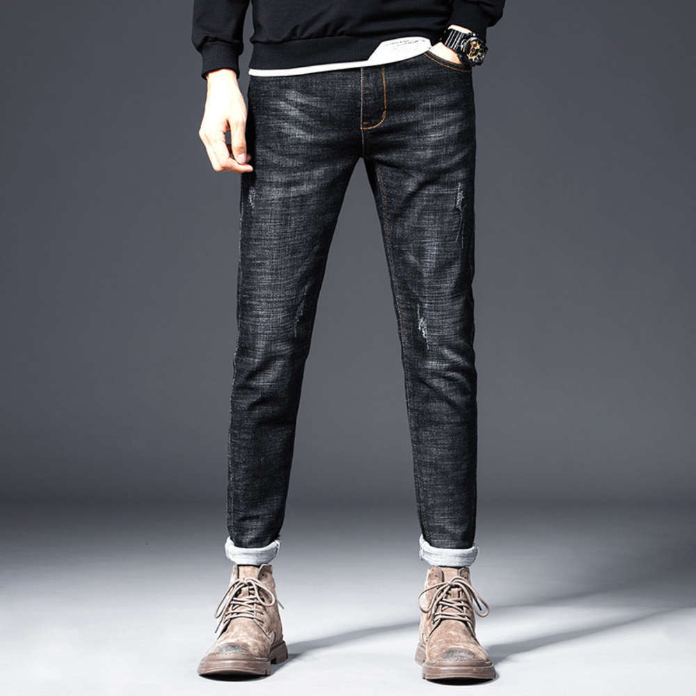 2021 spring and autumn Micro elastic jeans mid waist quality denim trousers men's youth Korean pants, Blue
2021 spring and autumn Micro elastic jeans mid waist quality denim trousers men's youth Korean pants, Blue