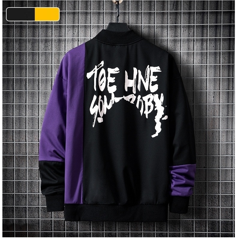 Casual Sweatshirt Men Streetwear Hoodies Letter Printing Mens Patchwork Sweatshirts Male O-Neck Top Pullover Tracksuit 201128