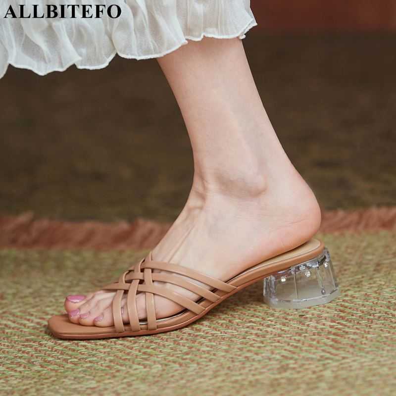 ALLBITEFO crystal heel genuine leather thick heels summer women slippers brand high heels beach sandals women sandals flip flops 210611, As picture
ALLBITEFO crystal heel genuine leather thick heels summer women slippers brand high heels beach sandals women sandals flip flops 210611, As picture