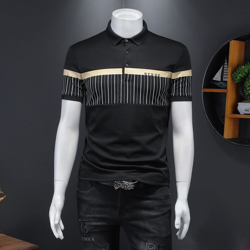 Fashion High Quality Lapel Trend 2021 New Printed Luxury Black Gold Men Short Sleeve Polo Shirt Te1l, White
Fashion High Quality Lapel Trend 2021 New Printed Luxury Black Gold Men Short Sleeve Polo Shirt Te1l, White