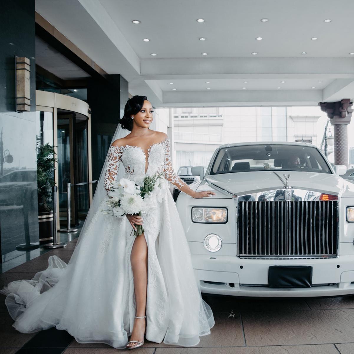 African 2021 Mermaid Wedding Dress Bridal Gowns with Detachable Train Off the Shoulder Long Sleeve Lace Appliqued Beaded Vestido De Noiva Lady Marriag