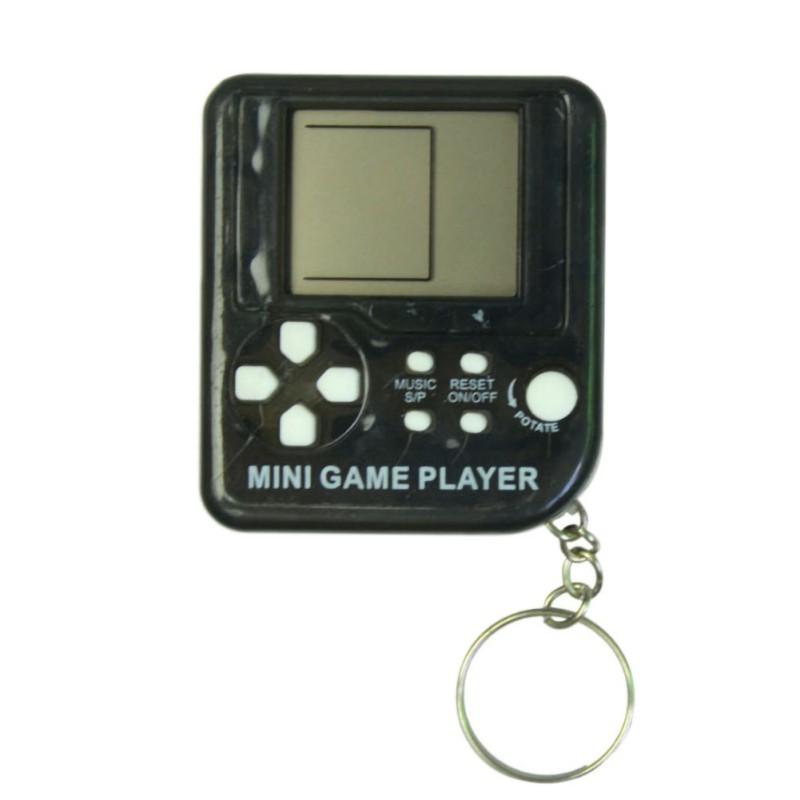 Portable Game Players Retro Tetris Box Mini Key Chain For Kids Handheld Machine With Keychain Ring