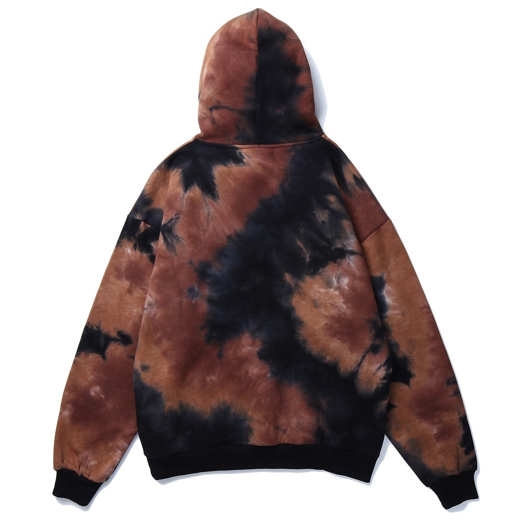 Mens Hip Hop Tie dye Hoodie Sweatshirt Graffiti Streetwear Harajuku Hoodies Pullover Hipster Clothes Autumn Hoodie tops 201020