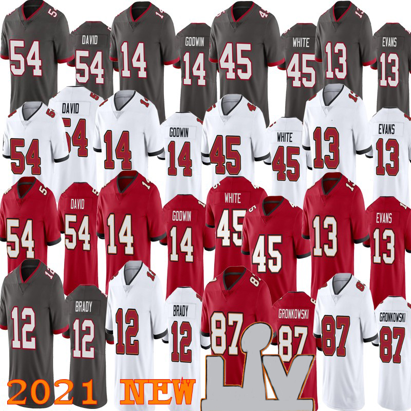 12 Tom Brady 87 Rob Gronkowski Men Football Jerseys 2021 Chris Godwin Devin White Mike Evans joe tryon 28 Leonard Fournette 81 Antonio Brown jersey, Grey with patch
12 Tom Brady 87 Rob Gronkowski Men Football Jerseys 2021 Chris Godwin Devin White Mike Evans joe tryon 28 Leonard Fournette 81 Antonio Brown jersey, Grey with patch
