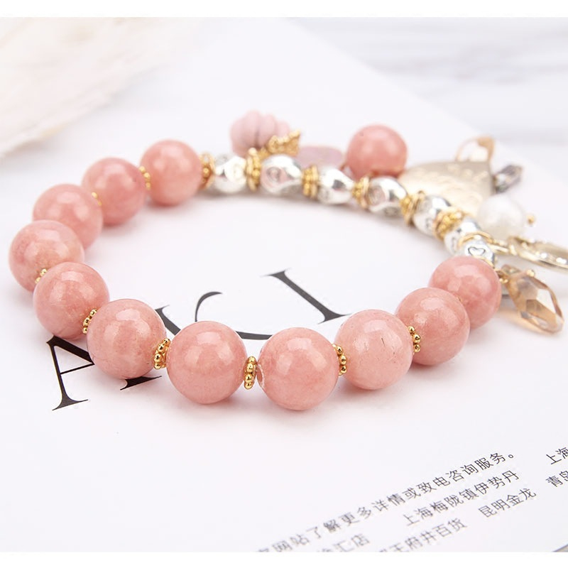 Popular Design Metal Charm Bracelet Womens Holiday Gift Natural Gemstone Strands Jewelry