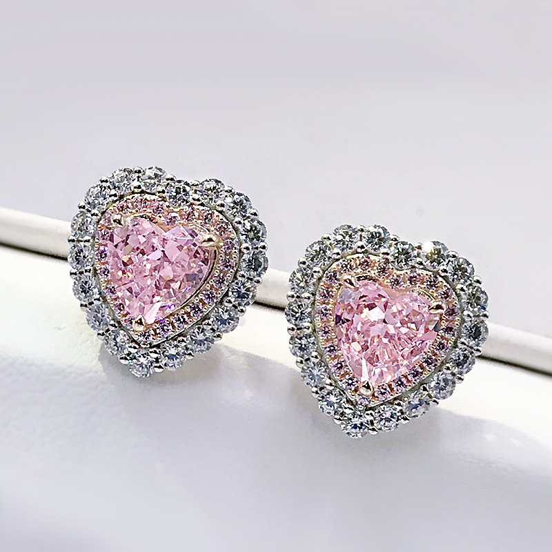 Created Moissanite Pink Gemstone Citrine 7*7mm Heart Earrings For Women 2021 Arrival S925 Silver Aniversary Fine Jewelry
Created Moissanite Pink Gemstone Citrine 7*7mm Heart Earrings For Women 2021 Arrival S925 Silver Aniversary Fine Jewelry