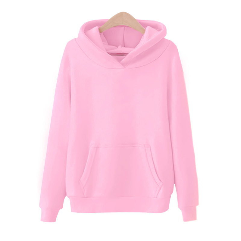 Autumn Purple Warm Women's Sweatshirt Fashion Solid Color Winter Fleece Pullover Tops Hoodie 201216