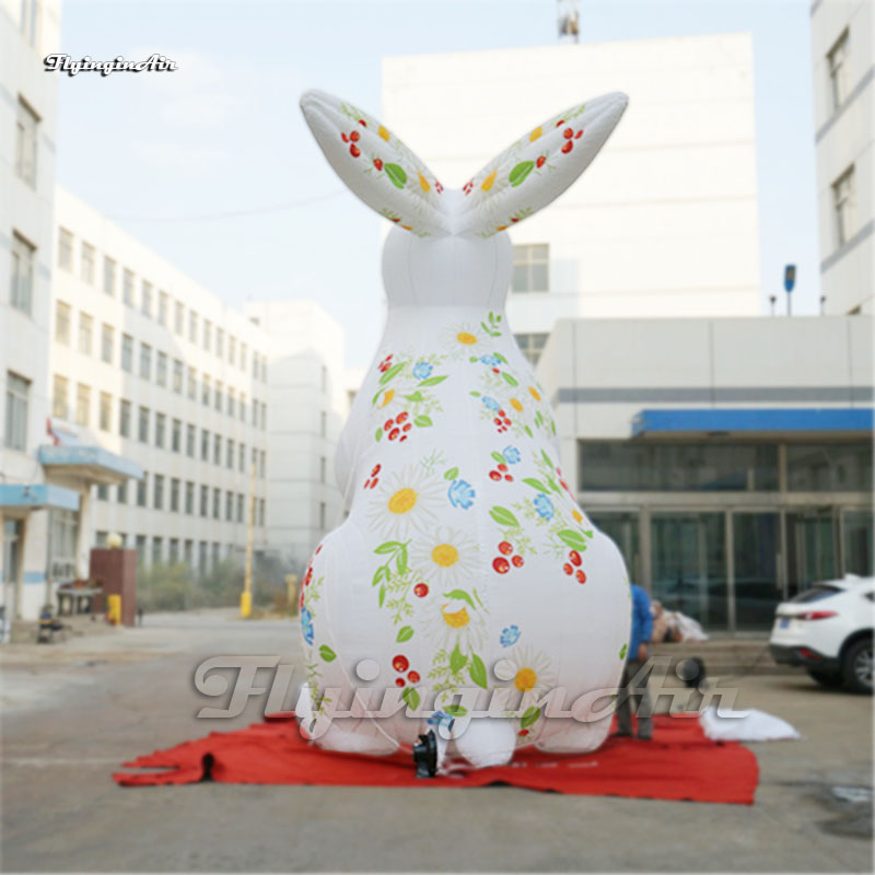 Outdoor Parade Performance Inflatable Rabbit 3m/4m/5m Height Easter Character Air Blown Bunny For Event