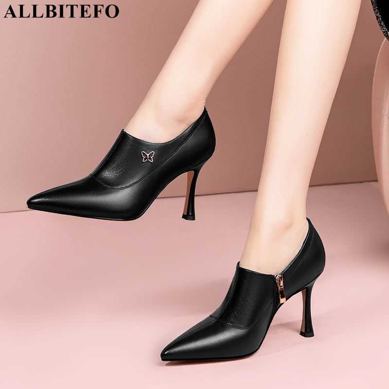 ALLBITEFO high quality genuine leather sexy heels wedding women shoes autumn heel 210611, As picture
ALLBITEFO high quality genuine leather sexy heels wedding women shoes autumn heel 210611, As picture