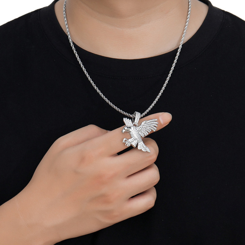 18k Gold Plated Hip Hop Necklace Jewelry Set Iced Out Cubic Zirconia Owl Spider Unicorn Shark Dinosaur Pendant Necklaces for Women Men Punk Rock Jewel