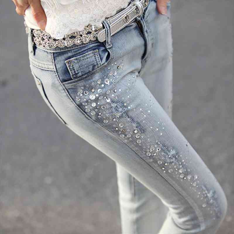 women fashion diamond jeans casual denim pants woman skinny trousers elastic pencil pants lager size women jeans, Blue
women fashion diamond jeans casual denim pants woman skinny trousers elastic pencil pants lager size women jeans, Blue