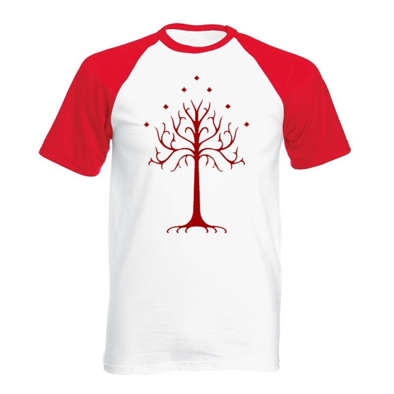 Summer The Hobbit Gondor White Tree Men Short Sleeve Tshirt Lord of Ring Top Fashion Casual O- Neck Cotton T Shirt Plus Size 210629