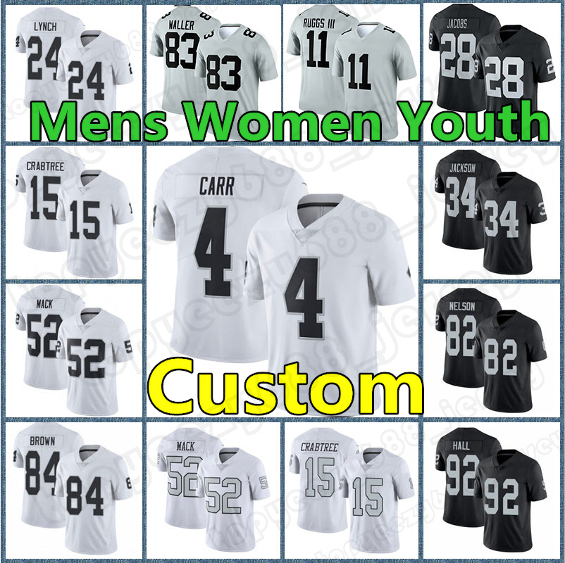 Custom 4 Derek Carr 28 Josh Jacobs Football Raider Jerseys Bo Jackson Darren Waller Howie Long Henry Ruggs III Zay Jones Hunter Renfrow Mens Women Youth, Yellow
Custom 4 Derek Carr 28 Josh Jacobs Football Raider Jerseys Bo Jackson Darren Waller Howie Long Henry Ruggs III Zay Jones Hunter Renfrow Mens Women Youth, Yellow