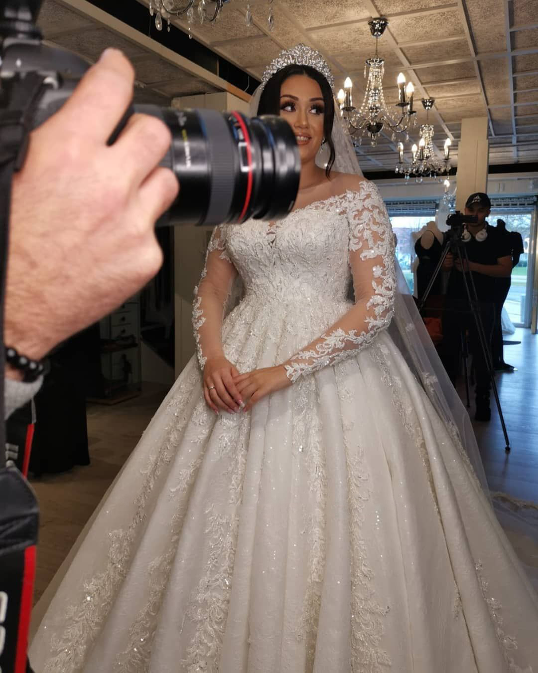 Classic Sweetheart Ball Gown Wedding Dresses Race Appliqued Long-sleeve Real Picture Wedding Dress Custom Made Vestidos De Novia New design dress