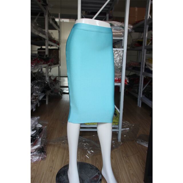 Top Quality Girl Sexy 21 Colors Knee Length Bandage Pencil Women Pary Fashion Formal Skirt 210306