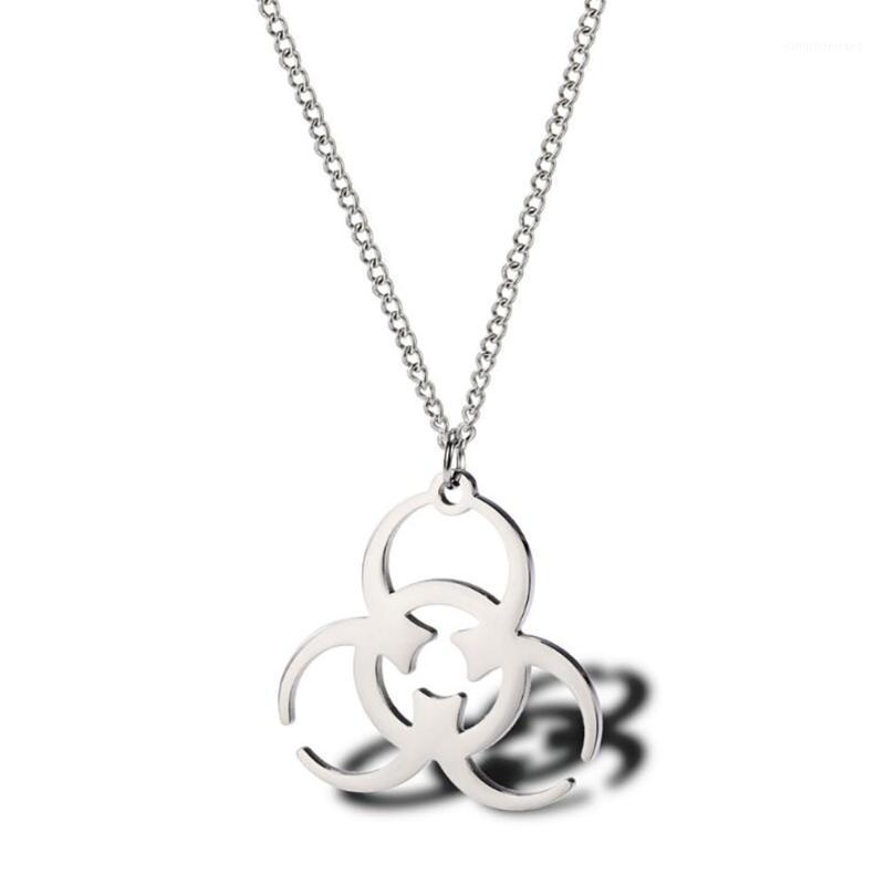 Chains Stainless Steel Delicate Minimalism Biochemical Crisis Sign Pendant Necklace Jewelry Men Women Gift For Him With Chain
Chains Stainless Steel Delicate Minimalism Biochemical Crisis Sign Pendant Necklace Jewelry Men Women Gift For Him With Chain