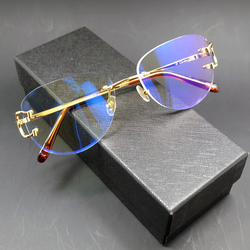 Sunglasses Clear Eye Glasses Frame Fashion Mens Decoration Vintage Carter Luxury Designer Eyewear Stylish Eyeglasses Rimless Optical High Quality
Sunglasses Clear Eye Glasses Frame Fashion Mens Decoration Vintage Carter Luxury Designer Eyewear Stylish Eyeglasses Rimless Optical High Quality