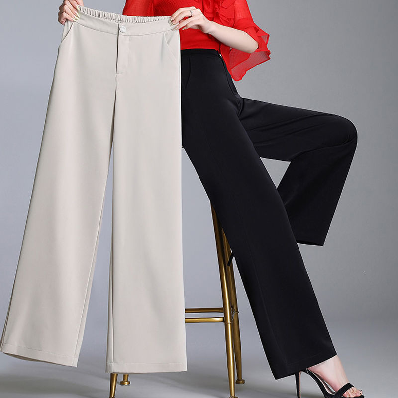 New 2021 Women's Broad-legged Trousers of Summer High Waist Drape Loose in Straight Line Thin Solid Beige Black Womanpants More Size 4xl 5xl, Mint green
New 2021 Women's Broad-legged Trousers of Summer High Waist Drape Loose in Straight Line Thin Solid Beige Black Womanpants More Size 4xl 5xl, Mint green